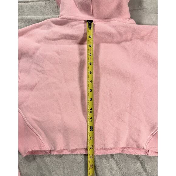 Champion Hoodie Womens XS Pink Crop Sport Pullover Sweatshirt Reverse Weave Y2K - Picture 10 of 10